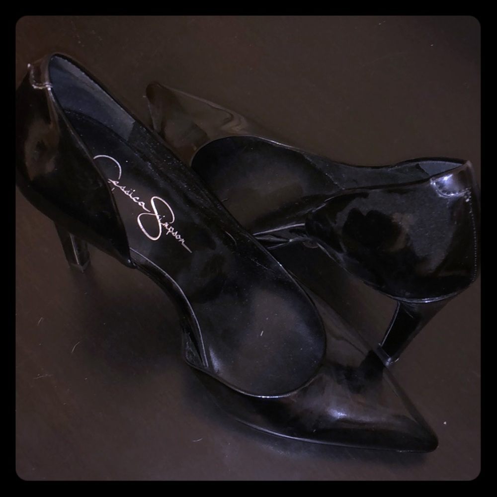 Jessica Simpson shiny pointed heels